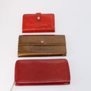 LOUIS VUITTON Epi Vernis Taiga Wallet 7 Set Red Black Brown LV Auth 144728-14