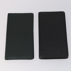 LOUIS VUITTON Epi Vernis Taiga Wallet 7 Set Red Black Brown LV Auth 144728 - 0