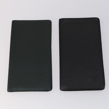 LOUIS VUITTON Epi Vernis Taiga Wallet 7 Set Red Black Brown LV Auth 144728 - 0