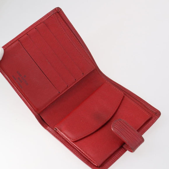 LOUIS VUITTON Epi Vernis Taiga Wallet 7 Set Red Black Brown LV Auth 144728