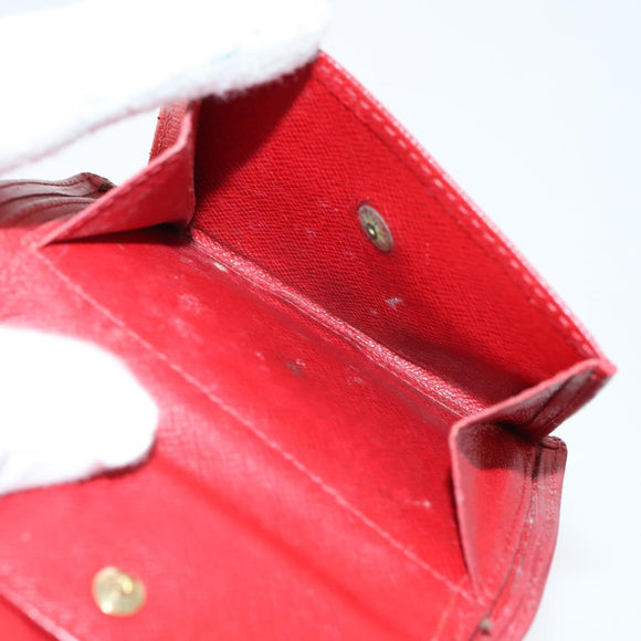 LOUIS VUITTON Epi Vernis Taiga Wallet 7 Set Red Black Brown LV Auth 144728