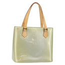 LOUIS VUITTON Monogram Vernis Houston Hand Bag Gris M91053 LV Auth 144763-1