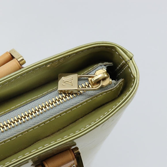 LOUIS VUITTON Monogram Vernis Houston Hand Bag Gris M91053 LV Auth 144763