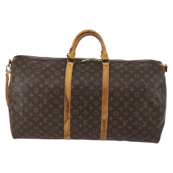 LOUIS VUITTON Monogram Keepall Bandouliere 60 Boston Bag M41412 LV Auth 144769