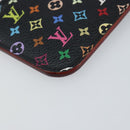 LOUIS VUITTON Multicolor Pochette ClesNM Coin Purse Black M60279 LV Auth 144771-16