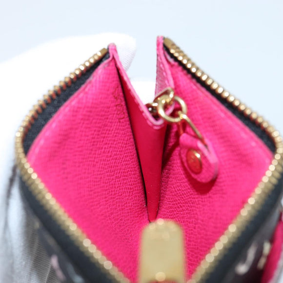 LOUIS VUITTON Multicolor Pochette ClesNM Coin Purse Black M60279 LV Auth 144771