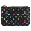 LOUIS VUITTON Multicolor Pochette ClesNM Coin Purse Black M60279 LV Auth 144771-13
