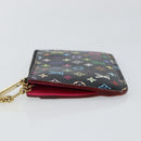 LOUIS VUITTON Multicolor Pochette ClesNM Coin Purse Black M60279 LV Auth 144771-4
