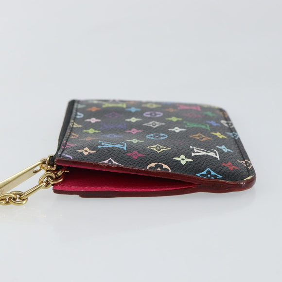 LOUIS VUITTON Multicolor Pochette ClesNM Coin Purse Black M60279 LV Auth 144771