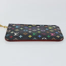 LOUIS VUITTON Multicolor Pochette ClesNM Coin Purse Black M60279 LV Auth 144771-6