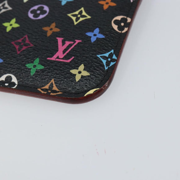 LOUIS VUITTON Multicolor Pochette ClesNM Coin Purse Black M60279 LV Auth 144771