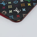 LOUIS VUITTON Multicolor Pochette ClesNM Coin Purse Black M60279 LV Auth 144771-14