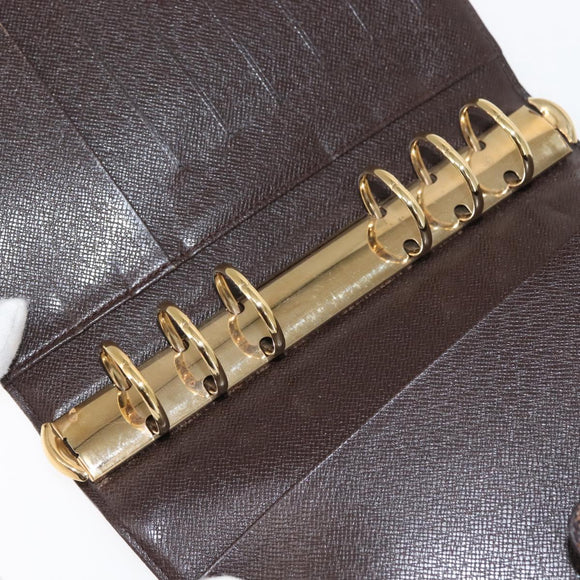 LOUIS VUITTON Damier Ebene Agenda MM Day Planner Cover R20240 LV Auth 144772