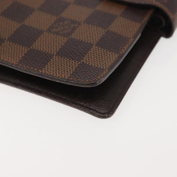 LOUIS VUITTON Damier Ebene Agenda MM Day Planner Cover R20240 LV Auth 144772