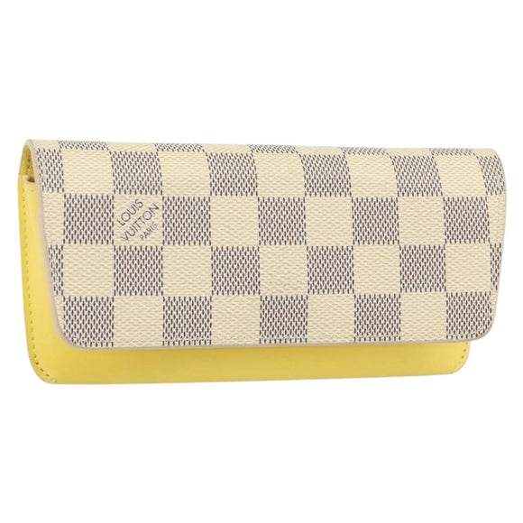 LOUIS VUITTON Damier Azur Etui Lunette Woody Glasses Case GI0388 LV Auth 144773