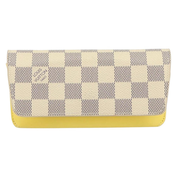 LOUIS VUITTON Damier Azur Etui Lunette Woody Glasses Case GI0388 LV Auth 144773
