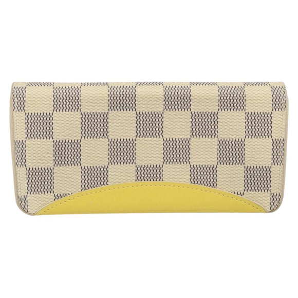 LOUIS VUITTON Damier Azur Etui Lunette Woody Glasses Case GI0388 LV Auth 144773