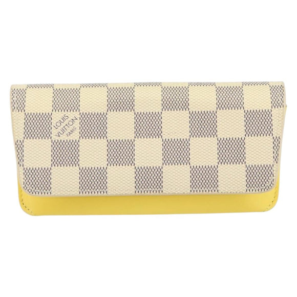 LOUIS VUITTON Damier Azur Etui Lunette Woody Glasses Case GI0388 LV Auth 144774