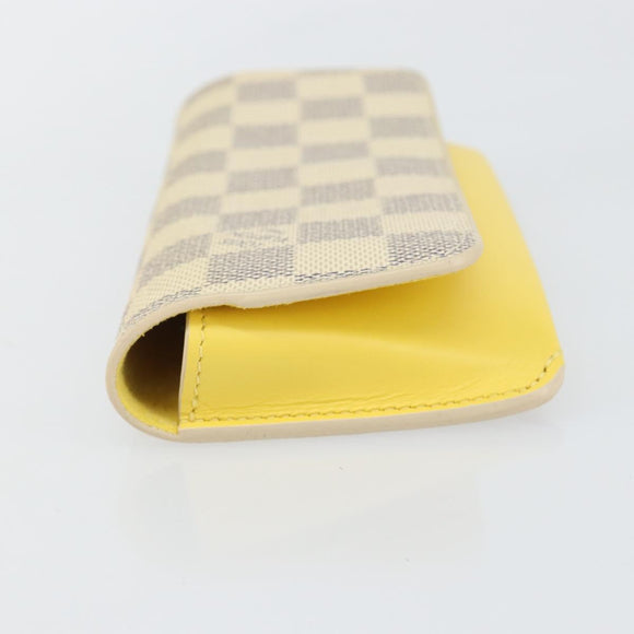 LOUIS VUITTON Damier Azur Etui Lunette Woody Glasses Case GI0388 LV Auth 144774
