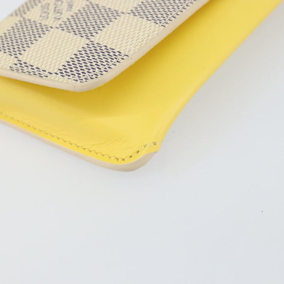 LOUIS VUITTON Damier Azur Etui Lunette Woody Glasses Case GI0388 LV Auth 144774