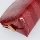 LOUIS VUITTON Vernis Rayure Pochette Cosmetic Pomme D'amour M91721 Auth 144780-16