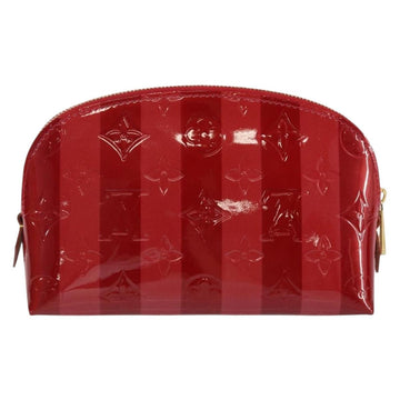LOUIS VUITTON Vernis Rayure Pochette Cosmetic Pomme D'amour M91721 Auth 144780 - 0