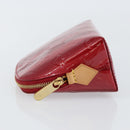 LOUIS VUITTON Vernis Rayure Pochette Cosmetic Pomme D'amour M91721 Auth 144780-4