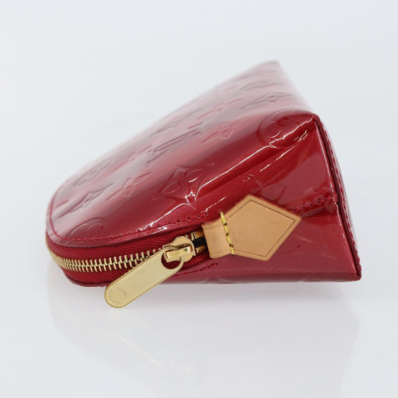 LOUIS VUITTON Vernis Rayure Pochette Cosmetic Pomme D'amour M91721 Auth 144780