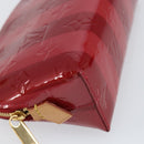 LOUIS VUITTON Vernis Rayure Pochette Cosmetic Pomme D'amour M91721 Auth 144780-14