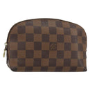 LOUIS VUITTON Damier Ebene Pochette Cosmetic PM Pouch N47516 LV Auth 144781-1