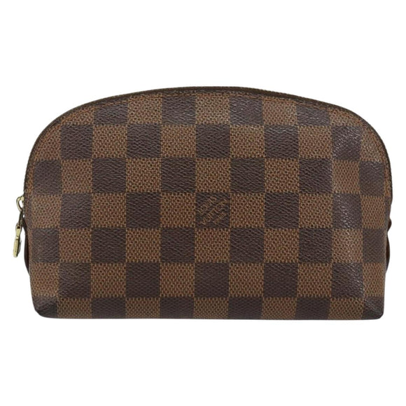 LOUIS VUITTON Damier Ebene Pochette Cosmetic PM Pouch N47516 LV Auth 144781