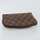 LOUIS VUITTON Damier Ebene Pochette Cosmetic PM Pouch N47516 LV Auth 144781-5