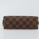 LOUIS VUITTON Damier Ebene Pochette Cosmetic PM Pouch N47516 LV Auth 144781-6