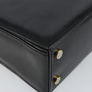 CELINE Hand Bag Leather Black Gold Auth 144782-13