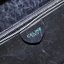 CELINE Hand Bag Leather Black Gold Auth 144782-15