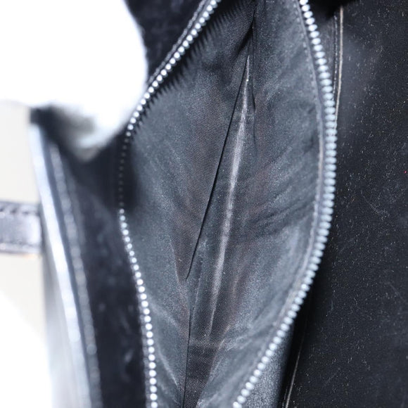 CELINE Hand Bag Leather Black Gold Auth 144782