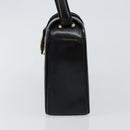 CELINE Hand Bag Leather Black Gold Auth 144782-4