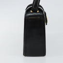 CELINE Hand Bag Leather Black Gold Auth 144782-5