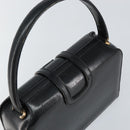 CELINE Hand Bag Leather Black Gold Auth 144782-6