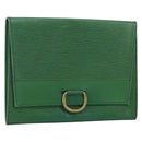 LOUIS VUITTON Epi Jena Clutch Bag Green M52724 LV Auth 144783-1