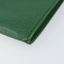 LOUIS VUITTON Epi Jena Clutch Bag Green M52724 LV Auth 144783-15