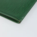 LOUIS VUITTON Epi Jena Clutch Bag Green M52724 LV Auth 144783-16