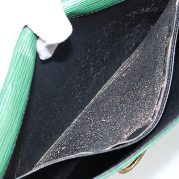 LOUIS VUITTON Epi Jena Clutch Bag Green M52724 LV Auth 144783