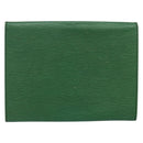 LOUIS VUITTON Epi Jena Clutch Bag Green M52724 LV Auth 144783-2