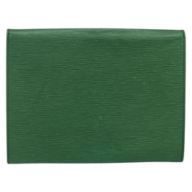 LOUIS VUITTON Epi Jena Clutch Bag Green M52724 LV Auth 144783 - 0