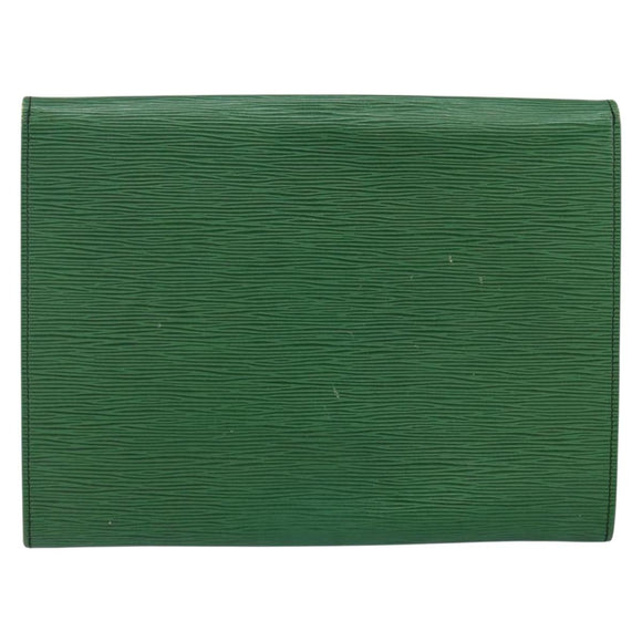 LOUIS VUITTON Epi Jena Clutch Bag Green M52724 LV Auth 144783