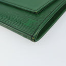 LOUIS VUITTON Epi Jena Clutch Bag Green M52724 LV Auth 144783-7