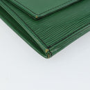 LOUIS VUITTON Epi Jena Clutch Bag Green M52724 LV Auth 144783-14
