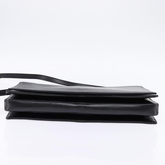 LOUIS VUITTON Opera line Rhodes Shoulder Bag Leather Black M63912 LV Auth 144784