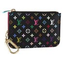LOUIS VUITTON Multicolor Pochette ClesNM Coin Purse Black M60279 LV Auth 144785V-1